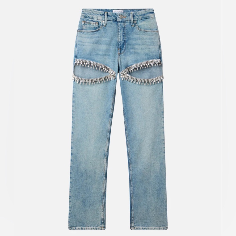 GOOD AMERICAN Good Icon Straight Diamond Jeans Size 4/27 NWOT